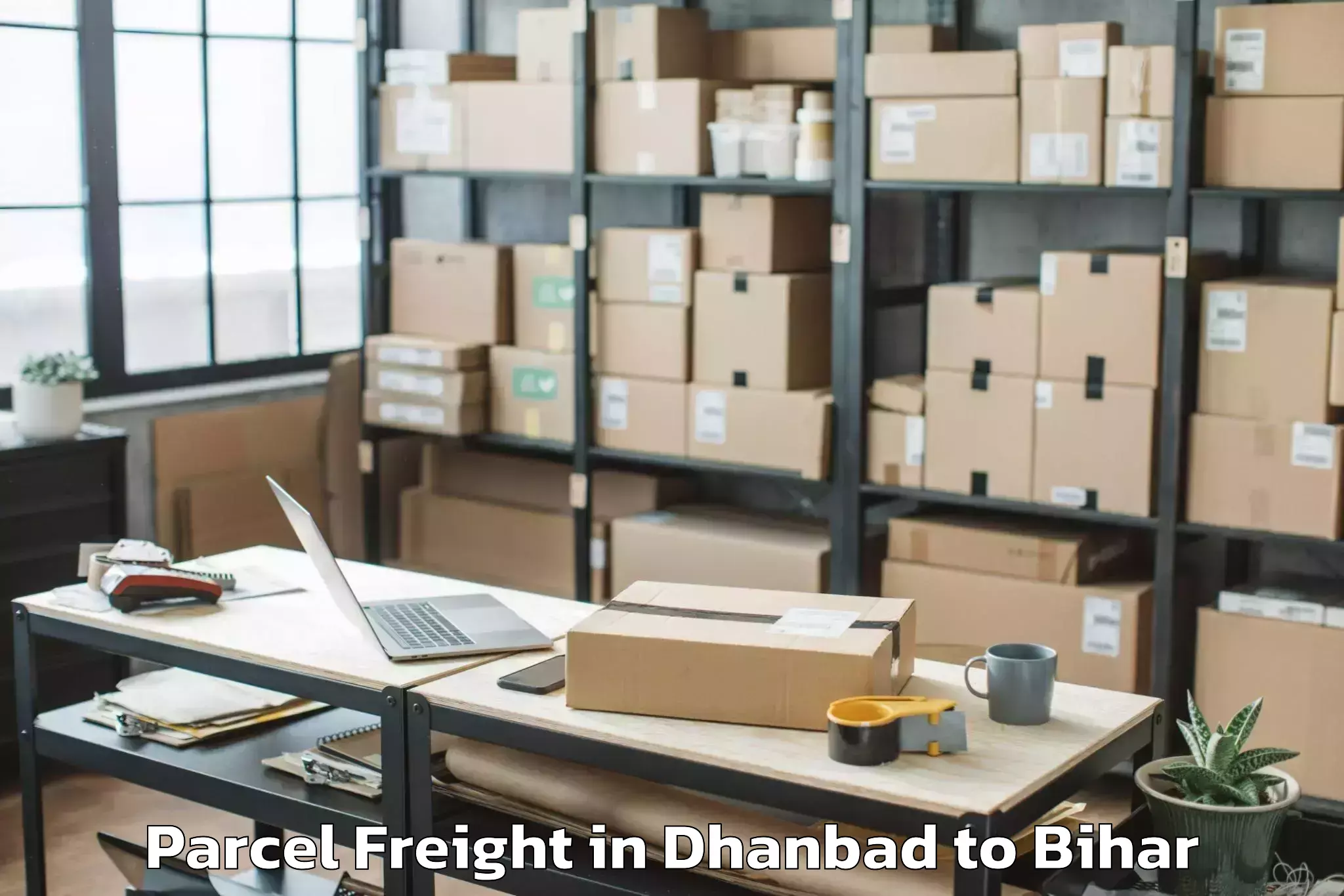 Leading Dhanbad to Tribeniganj Parcel Freight Provider